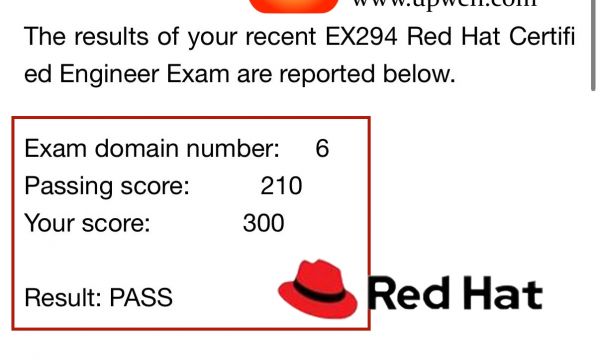 1.26日红帽认证RHCE战报-恭喜学员满分通过！